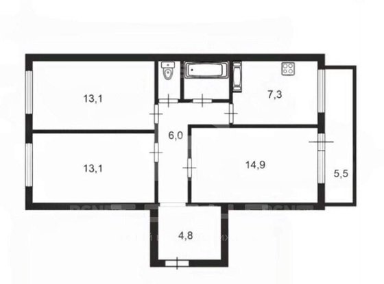 Продажа трехкомнатной квартиры - Ленинский проспект, д.93, корп.2 