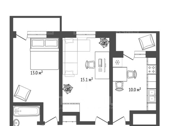 Продажа двухкомнатной квартиры - Кудрово, Европейский проспект, д.3 