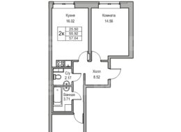 Продажа двухкомнатной квартиры в новостройке - г. Санкт-Петербург, 3-я Конная Лахта, участок 9, (северо-восточнее дома 45, литера Д по 3-ей Конной Лахте) 