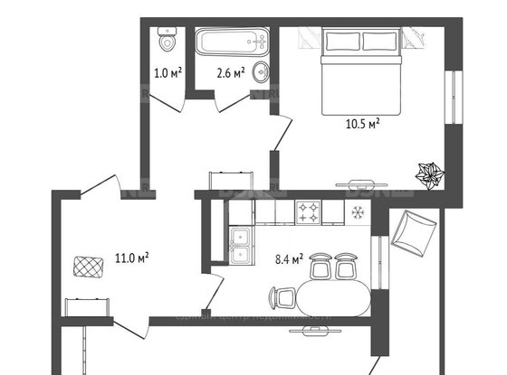 Продажа двухкомнатной квартиры - Энтузиастов проспект, д.40, корп.1 
