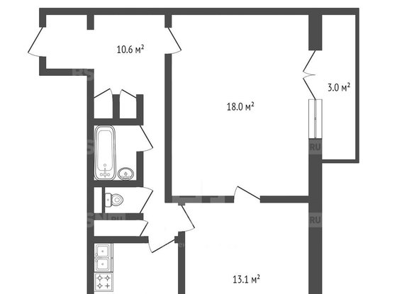 Продажа двухкомнатной квартиры - Космонавтов проспект, д.50, корп.1 