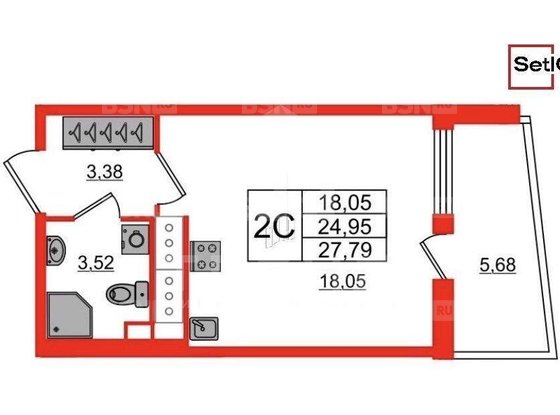 Продажа однокомнатной квартиры - Авиаконструкторов проспект, д.69 
