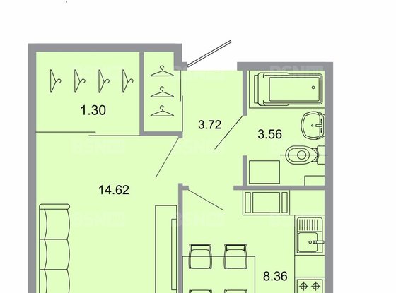 Продажа однокомнатной квартиры в новостройке - Бугры, Тихая улица, д.13, корп.1 