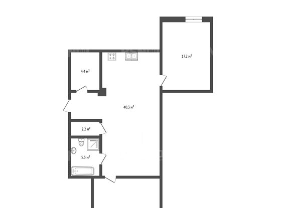 Продажа двухкомнатной квартиры - Пушкин, Глинки улица, д.16/8 