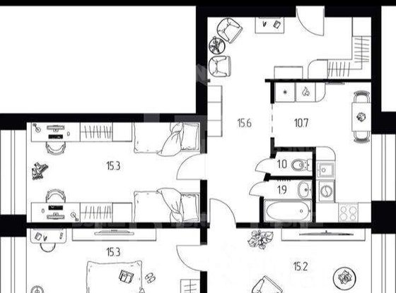 Продажа трехкомнатной квартиры - Подвойского улица, д.14, корп.1 