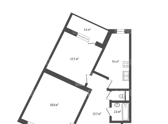 Продажа двухкомнатной квартиры - Камышовая улица, д.56, корп.2 