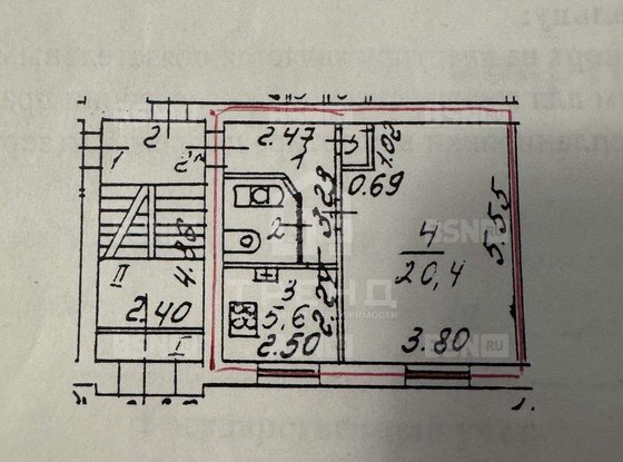 Продажа однокомнатной квартиры - Пушкин, Магазейная улица, д.23 