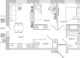 Продажа двухкомнатной квартиры в новостройке - Ленинградская область, г. Бугры, ул. Тихая, дом 7, корпус 4 