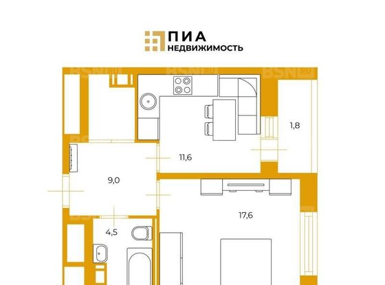 Продажа однокомнатной квартиры - Фёдора Котанова улица, д.3, корп.2 стр 1 