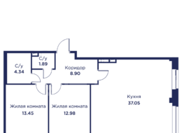 Продажа двухкомнатной квартиры в новостройке - г. Санкт-Петербург, внутригородское муниципальное образование Санкт-Петербурга город Кронштадт, Цитадельская дорога, участок 10 