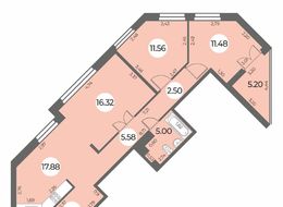 Продажа трехкомнатной квартиры в новостройке - Санкт-Петербург, Ленинский пр., уч. 269 (северо-западнее пересечения ул. Доблести и ул. Маршала Захарова) 