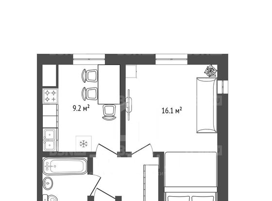 Продажа однокомнатной квартиры - Будапештская улица, д.23, корп.2 