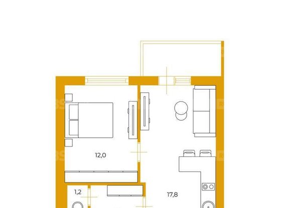 Продажа однокомнатной квартиры - Советский проспект, д.34, корп.3 стр 1 