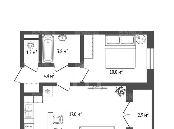 Продажа однокомнатной квартиры - Головнина бульвар, д.3, корп.1 стр 1 