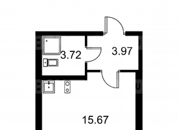 Продажа квартиры студии в новостройке - Загородная 