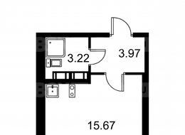 Продажа квартиры студии в новостройке - Загородная 