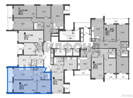 Продажа двухкомнатной квартиры - Глухарская улица, д.26 
