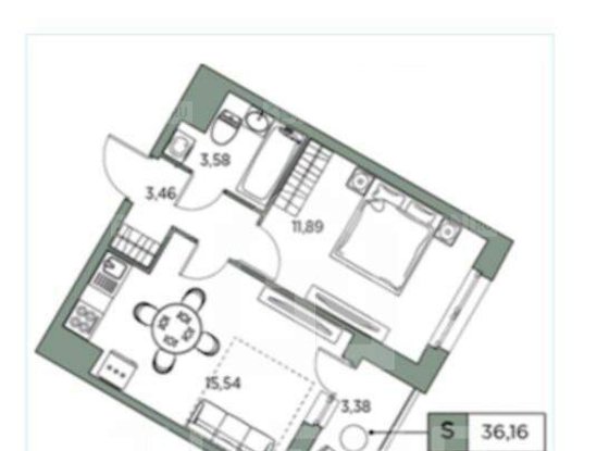 Продажа однокомнатной квартиры - Русановская улица, д.24 