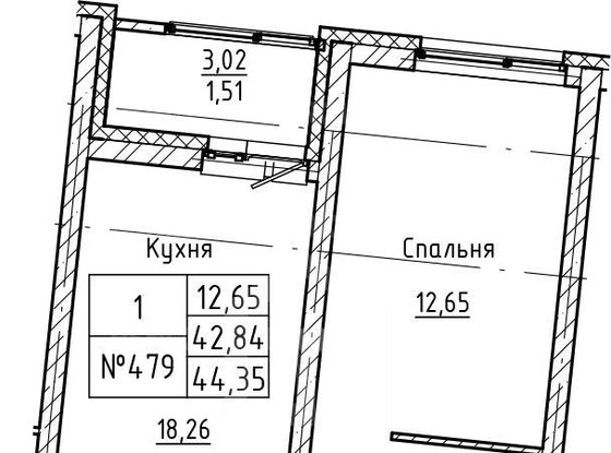 Продажа однокомнатной квартиры - Мурино, Екатерининская улица, д.16/5 