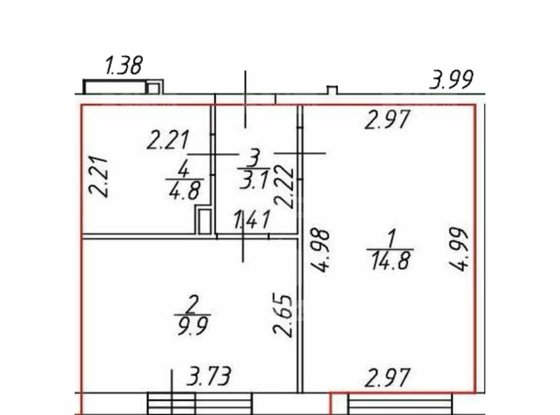 Продажа однокомнатной квартиры - Плесецкая улица, д.16 