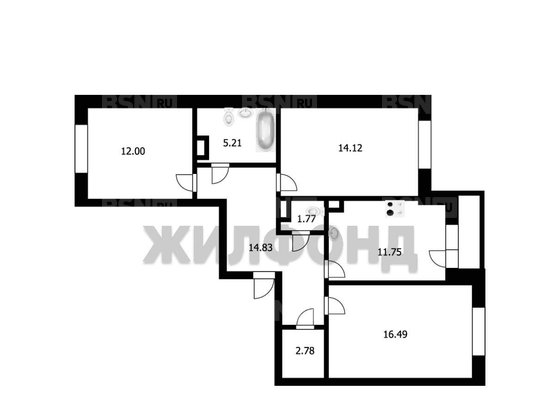 Продажа трехкомнатной квартиры - поселок Парголово, Заречная улица, д.25 