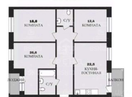 Продажа трехкомнатной квартиры - Тореза проспект, д.36, корп.2 