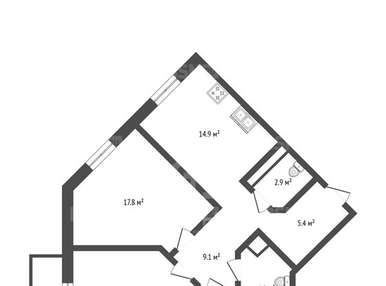 Продажа двухкомнатной квартиры - Есенина улица, д.1, корп.1 