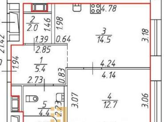 Продажа однокомнатной квартиры - Челюскина улица, д.1 