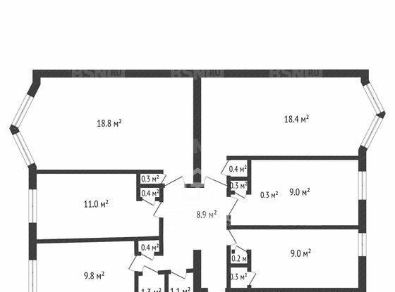 Продажа пятикомнатной квартиры - Омская улица, д.22 