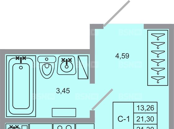 Продажа однокомнатной квартиры в новостройке - Бугры, Тихая улица, д.1 
