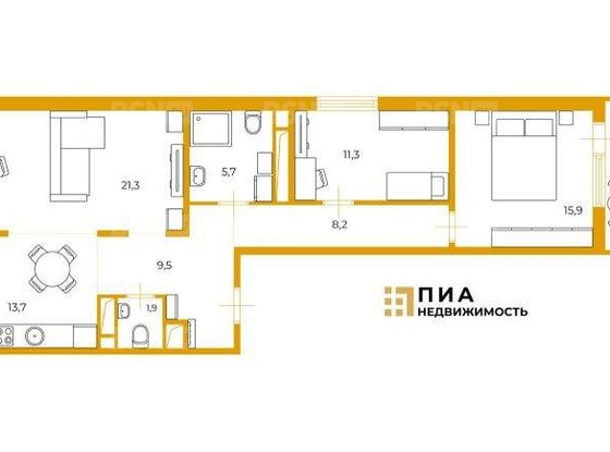 Продажа двухкомнатной квартиры - Мурино, Екатерининская улица, д.7, корп.1 