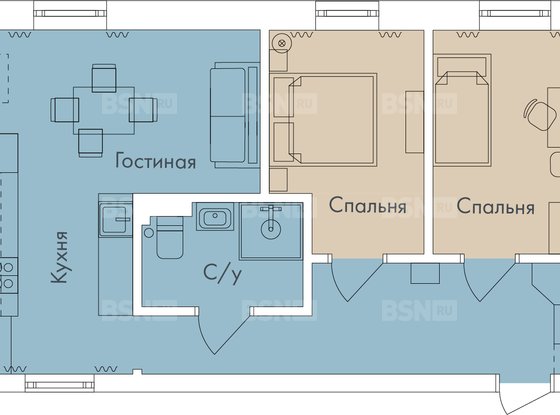 Аренда трехкомнатной квартиры - Невский проспект, д.141 