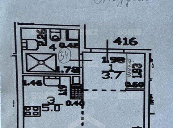 Продажа однокомнатной квартиры - Дыбенко улица, д.8, корп.3 