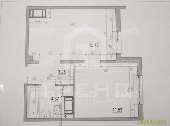 Продажа однокомнатной квартиры - Васнецовский проспект, д.22, стр1 