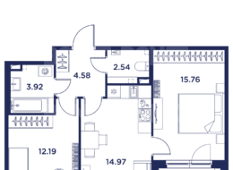 Продажа двухкомнатной квартиры в новостройке - г. Санкт-Петербург, внутригородское муниципальное образование Санкт-Петербурга город Кронштадт, Цитадельская дорога, участок 10 