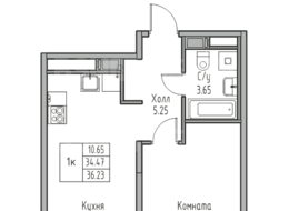 Продажа однокомнатной квартиры в новостройке - г. Санкт-Петербург, 3-я Конная Лахта, участок 9, (северо-восточнее дома 45, литера Д по 3-ей Конной Лахте)
 