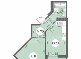 Продажа однокомнатной квартиры в новостройке - Санкт-Петербург, Ленинский пр., уч. 269 (северо-западнее пересечения ул. Доблести и ул. Маршала Захарова) 