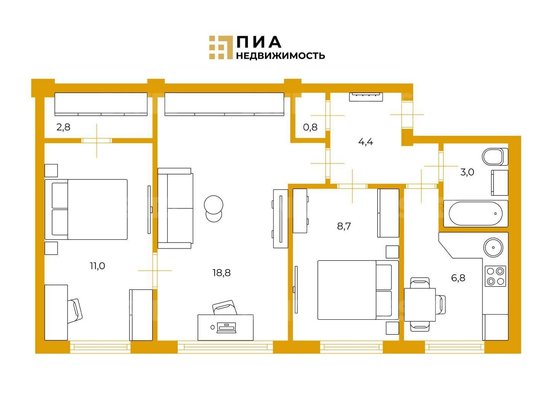 Продажа трехкомнатной квартиры - Новочеркасский проспект, д.62 