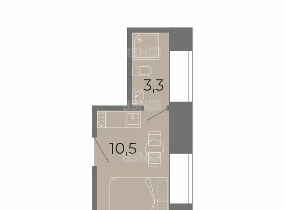 Продажа однокомнатной квартиры - Заставская улица, д.33, с3 