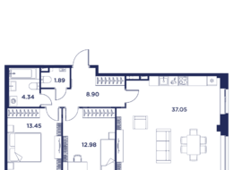Продажа двухкомнатной квартиры в новостройке - г. Санкт-Петербург, внутригородское муниципальное образование Санкт-Петербурга город Кронштадт, Цитадельская дорога, участок 10 