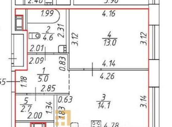 Продажа однокомнатной квартиры - Челюскина улица, д.1 