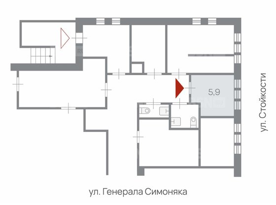 Продажа офиса - Генерала Симоняка улица, д.10, литера А 