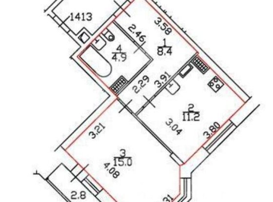 Продажа однокомнатной квартиры - поселок Парголово, Фёдора Абрамова улица, д.8 