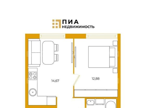 Продажа однокомнатной квартиры - Челюскина улица, д.1 